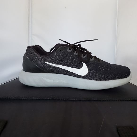 Nike Lunar Glide 9.5 Dark Gray Running Trainers Sneakers - Picture 3 of 12